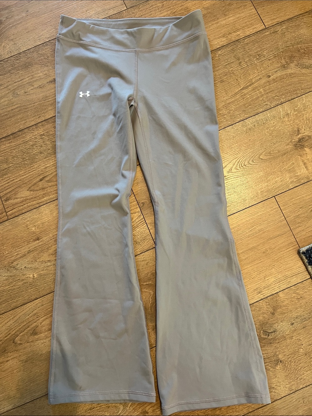Under Armour Girls Light Gray Flare Leggings